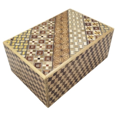 Scatola Puzzle Giapponese Yosegi 5 Sun 10 Passaggi con Cassetto - Oka Craft