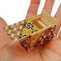 Scatola Puzzle Giapponese Yosegi 1 Sun Mame 18 Passaggi Oka Craft - 2
