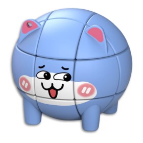 Portachiavi Mini Cubo 3x3 Q-Moe Animale - Gatto - 1
