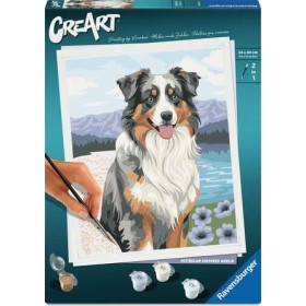 Set di Pittura con i Numeri Ravensburger CreArt Pastore Australiano Ravensburger - 1