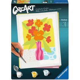 Set di Pittura con i Numeri Ravensburger CreArt Trend D – Vaso con Fiori Arancioni e Rossi Ravensburger - 1