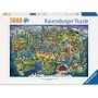 Puzzle Ravensburger Mappa del mondo illustrata da 5000 Pezzi Ravensburger - 1