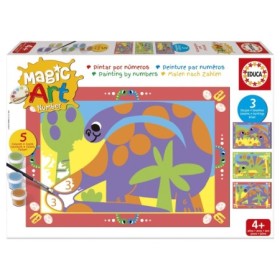 Set Pittura con i Numeri Educa Magic Art Dinosauri (4+) Puzzles Educa - 1