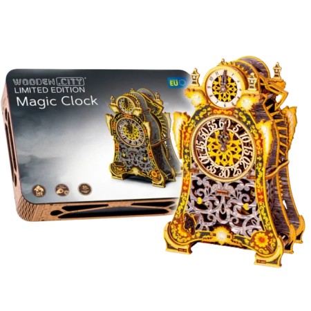 Orologio Magico Edizione Limitata - Orologio Meccanico 3D in Legno Wooden City Wooden City - 1