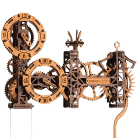 Orologio da Parete Ingranaggi Steampunk - Puzzle 3D in Legno Wooden City Wooden City - 1