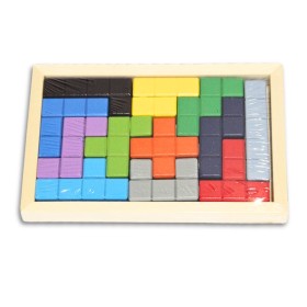 Puzzle con Blocchi di Legno - Gioco Educativo di Logica - 1