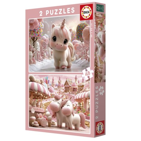 Puzzle Educa Unicorni dolci da 2 x 48 pezzi Puzzles Educa - 1
