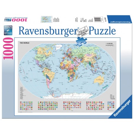 Puzzle Ravensburger Mappa del mondo politico 1000 pezzi - Ravensburger