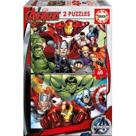 Puzzle Educa i pezzi di The Avengers 2x48 Puzzles Educa - 1