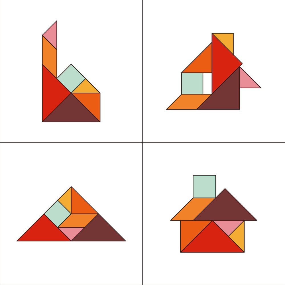 Castelli e torri figure tangram