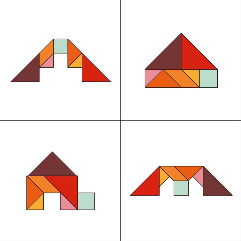 Architettura complessa con pezzi di tangram
